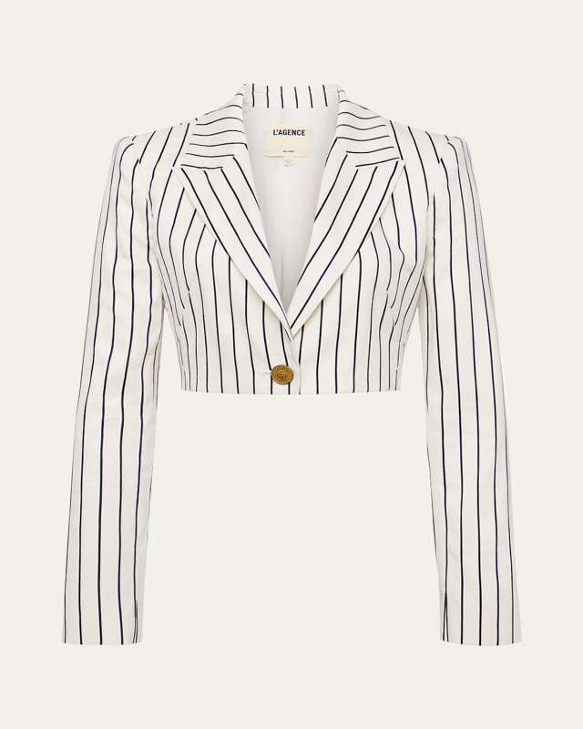 Izzie Striped Cropped Blazer
